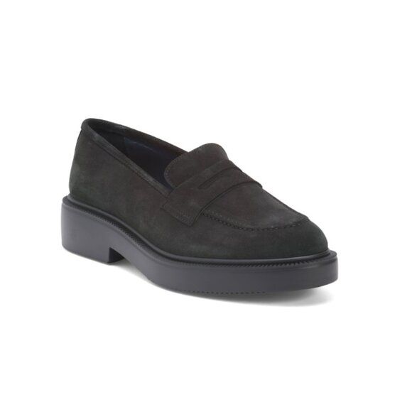 SOLDINI Black Made In Italy Suede Loafers - Picture 1 of 2